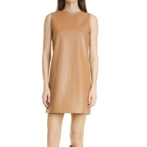 Theory Faux Leather Shift Dress